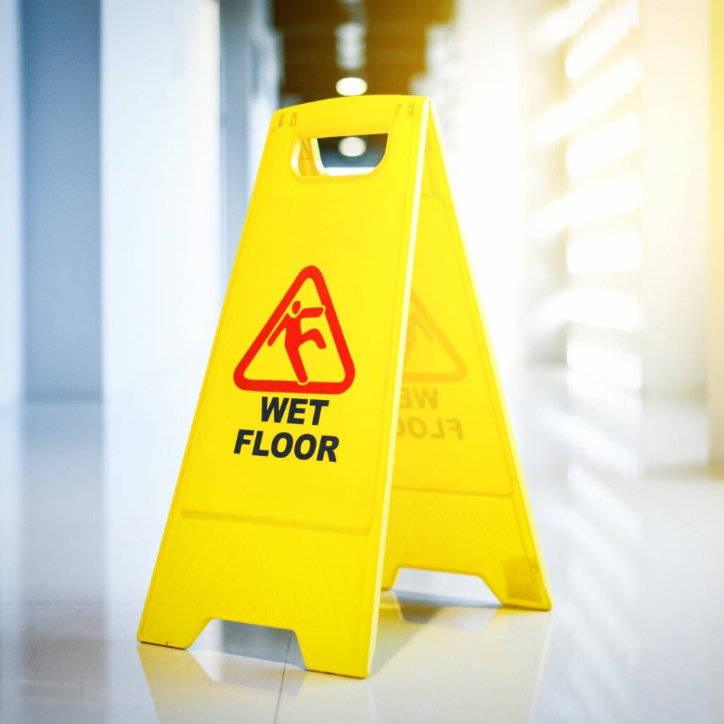 Wet floor sign