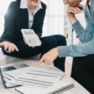 insurance agent describing coverage