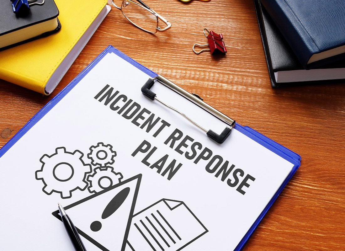 Our Events - Incident Response Plan Paper on Clipboard On Desk